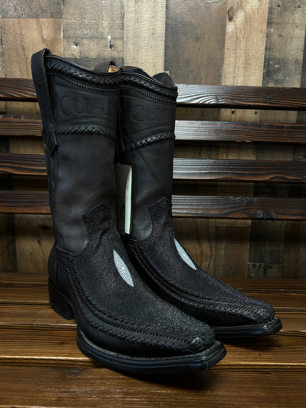 CUADRA Stingray Laser & Woven Leather Boot