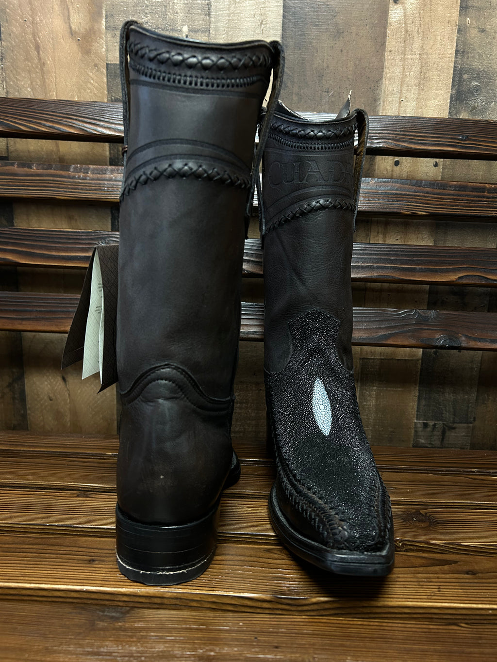 CUADRA Stingray Laser & Woven Leather Boot