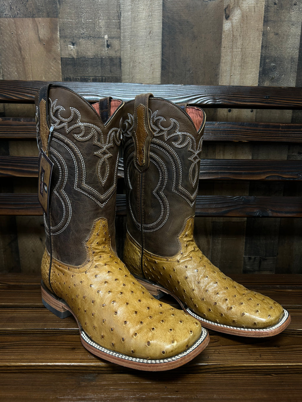 HOMETOWN Ostrich Square Toe