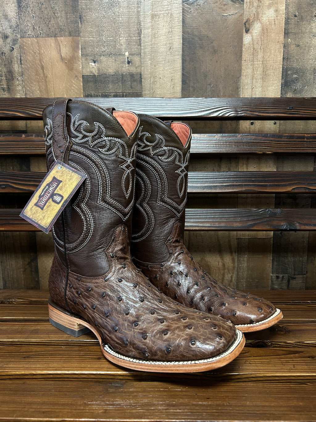 HOMETOWN Ostrich Square Toe