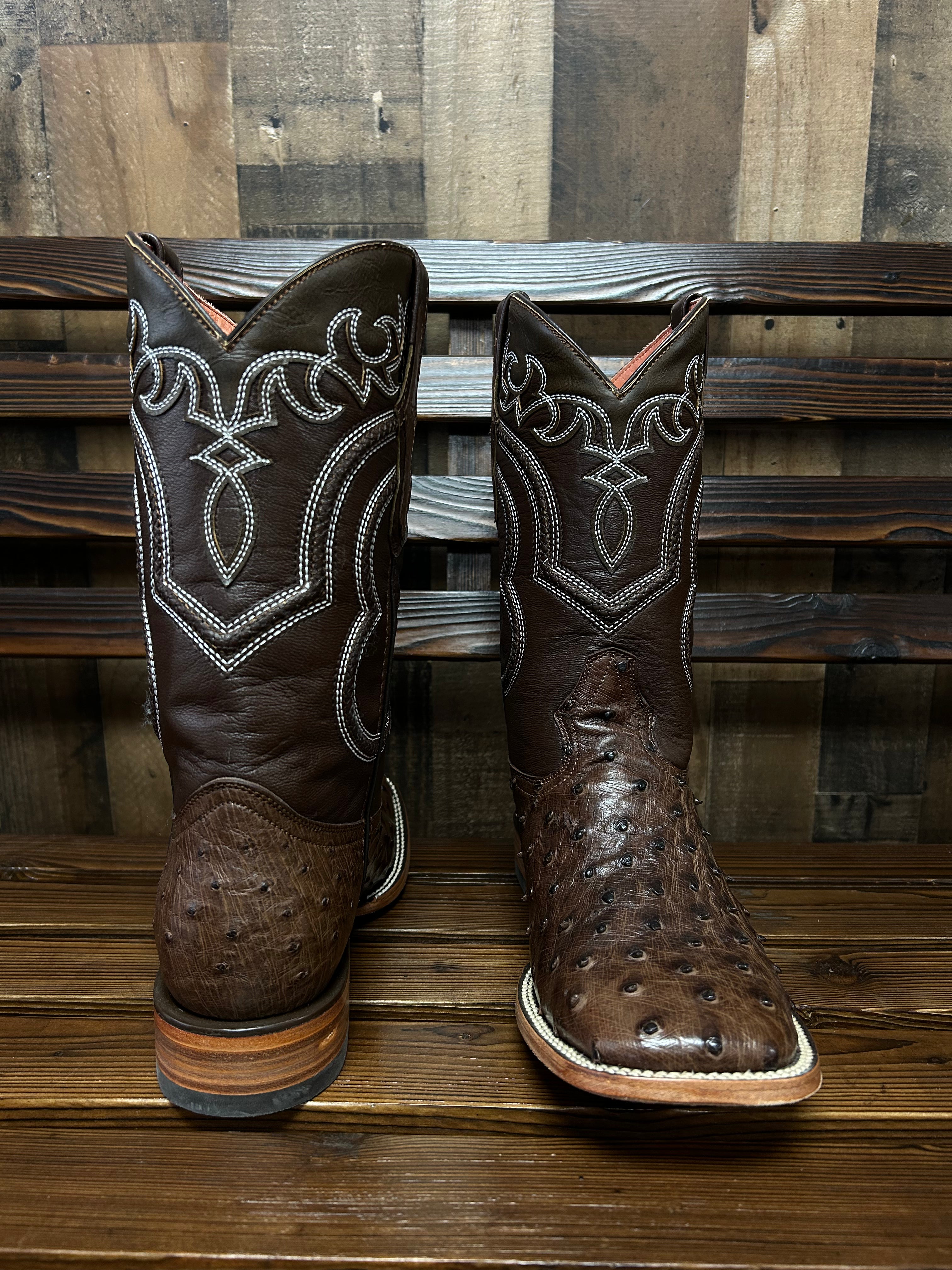 HOMETOWN Ostrich Square Toe